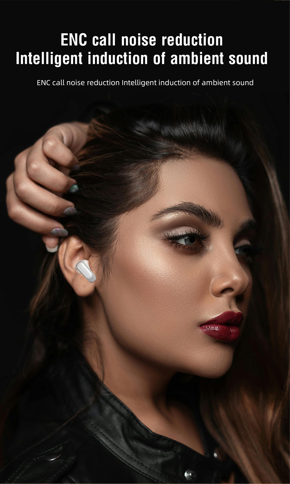 BOSECXT V11 Touch Screen Headphones ANC Bluetooth5.4 Noise Cancelling Earphones HiFi Sereo.