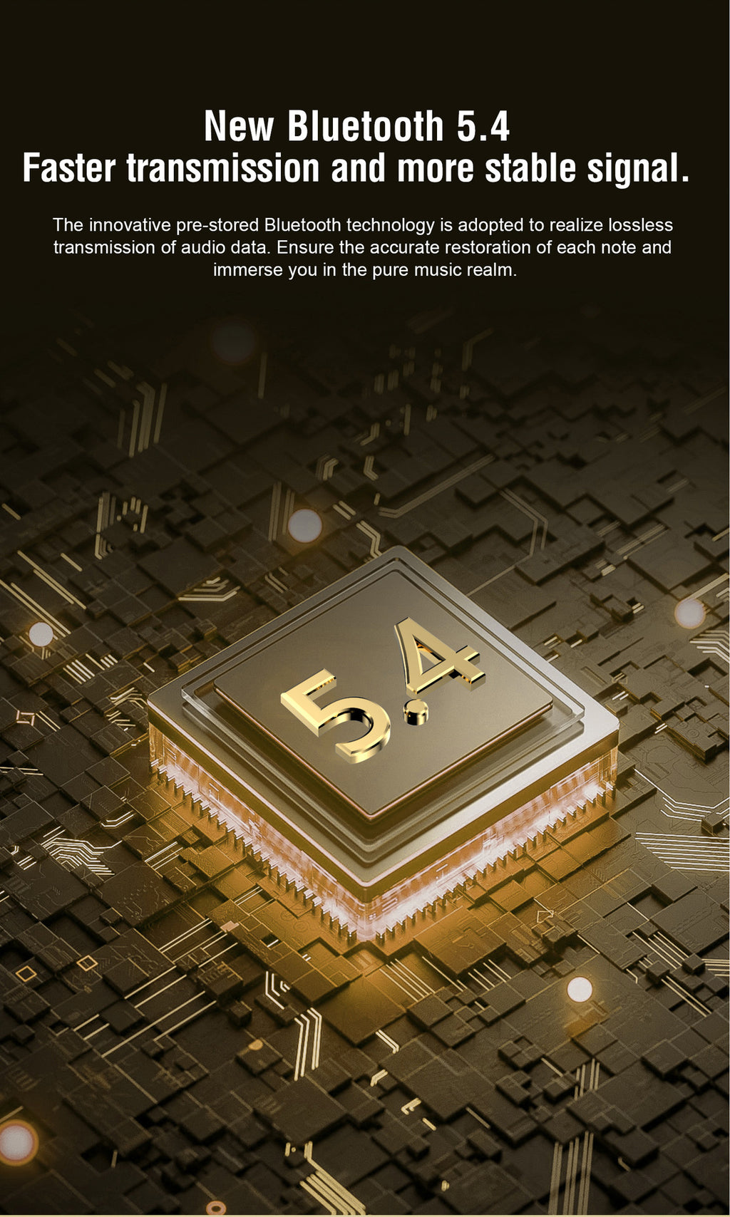 BOSECXT V11 Touch Screen Headphones ANC Bluetooth5.4 Noise Cancelling Earphones HiFi Sereo.