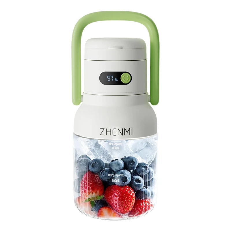 Portable Juicer, 33oz. Vessel, USB-C Rechargeable, Easy To Clean, Suitable For Juicing Fruits And Vegetable