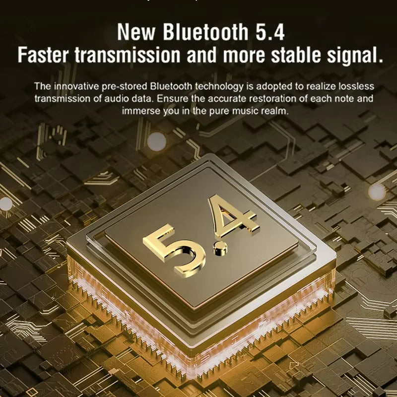 BOSECXT V11 Touch Screen Headphones ANC Bluetooth5.4 Noise Cancelling Earphones HiFi Sereo.