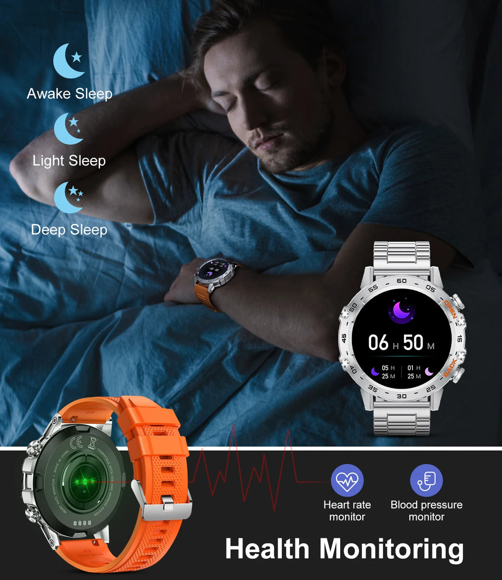 LIGE 1.39" Smartwatch for Men – Bluetooth Call, Fitness & Health Tracker