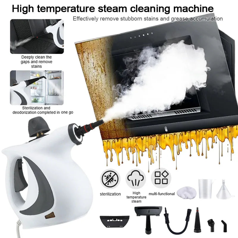 Home sterilization, deodorization, kitchen oil stains, stubborn stains, multifunctional high-temperature steam cleaning machine