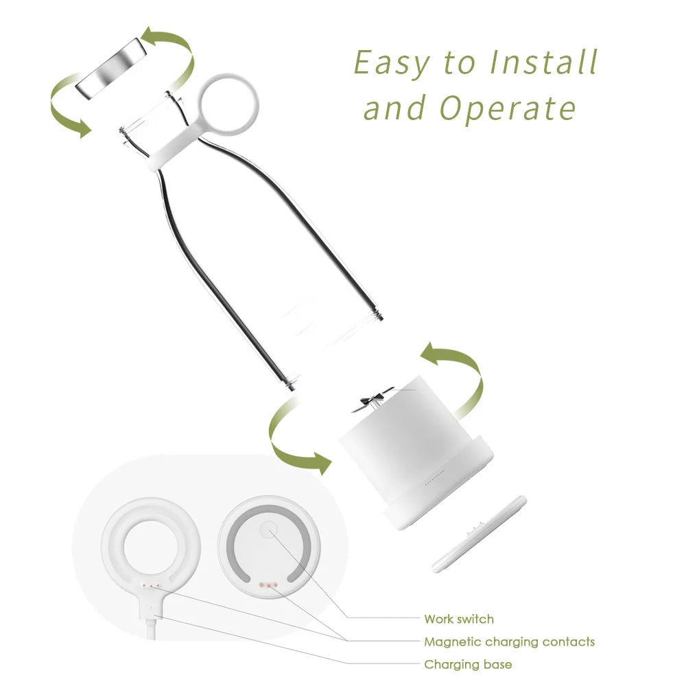 Mini Portable Blender Electric Juicer Home Smoothies Mixer Multifunctional Juice Maker