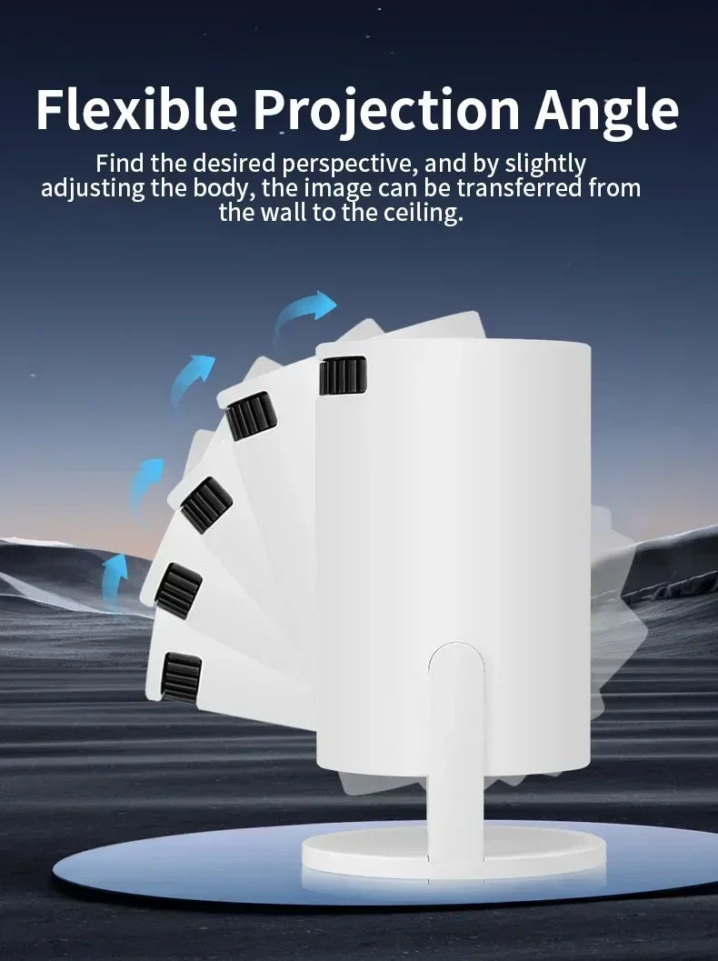 Mini 4K Portable Projector | 270° Rotatable Wi-Fi/Bluetooth | Wireless HDMI | Home Theater Outdoor Movie Night