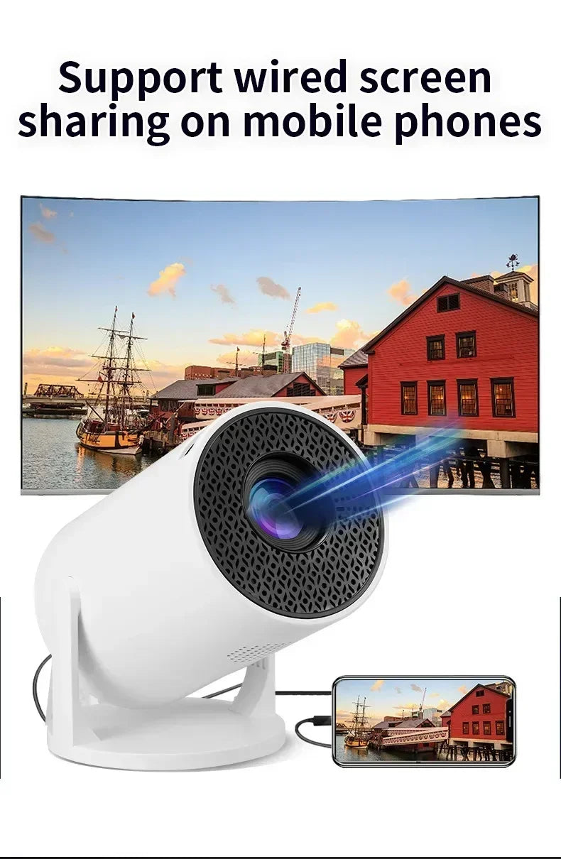 Mini 4K Portable Projector | 270° Rotatable Wi-Fi/Bluetooth | Wireless HDMI | Home Theater Outdoor Movie Night