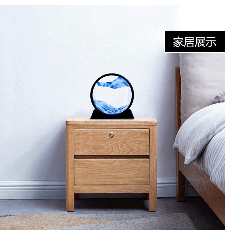 2025 Moving Sand Art Picture Round Glass Deep Sea Sandscape Hourglass Quicksand Craft Flowing Sand Painting Office Home Decor