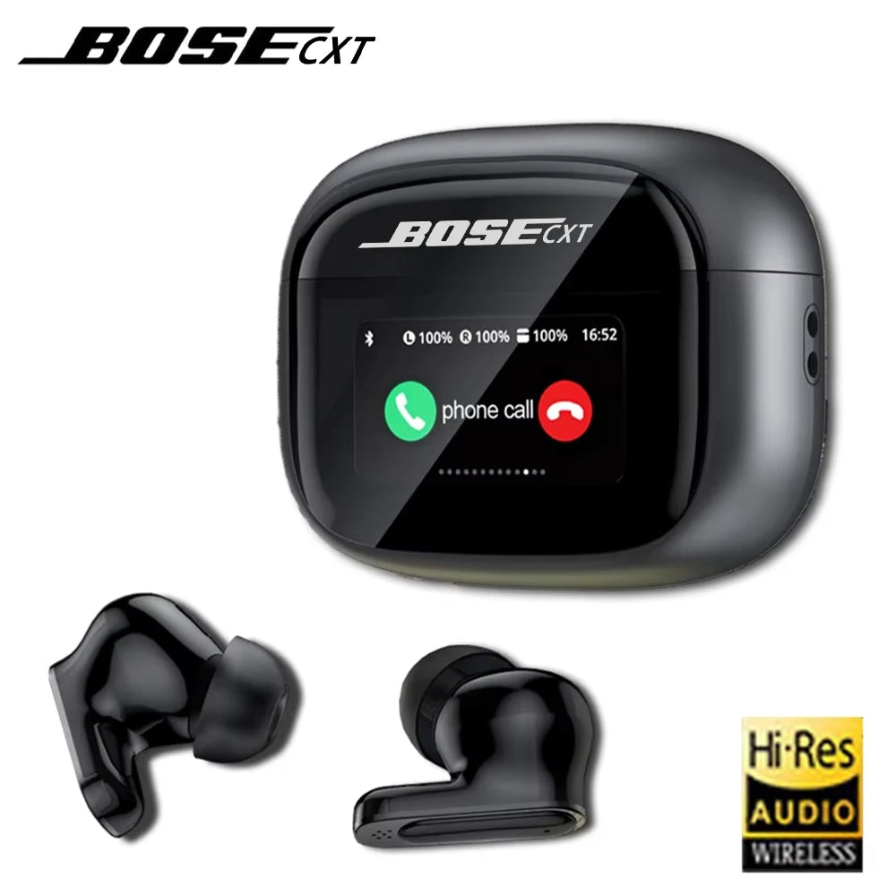 BOSECXT V11 Touch Screen Headphones ANC Bluetooth5.4 Noise Cancelling Earphones HiFi Sereo.