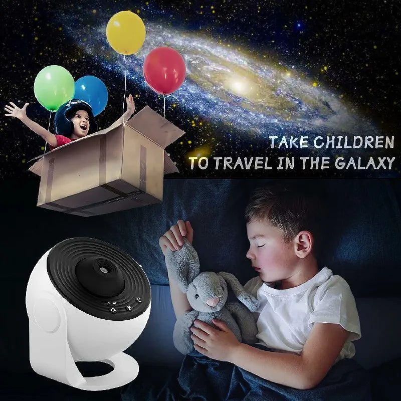 LED Night Light Galaxy Projector Starry Sky Projector 360° Rotate Planetarium Night Lamp For Room Decorative Children Kids Gift